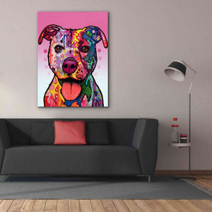 'Cherish The Pitbull' by Dean Russo, Giclee Canvas Wall Art,40x54