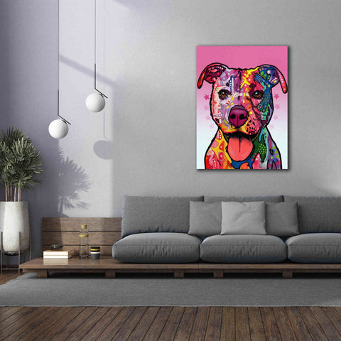 Image of 'Cherish The Pitbull' by Dean Russo, Giclee Canvas Wall Art,40x54