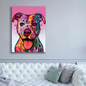 'Cherish The Pitbull' by Dean Russo, Giclee Canvas Wall Art,40x54