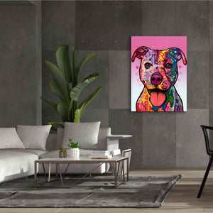 'Cherish The Pitbull' by Dean Russo, Giclee Canvas Wall Art,40x54