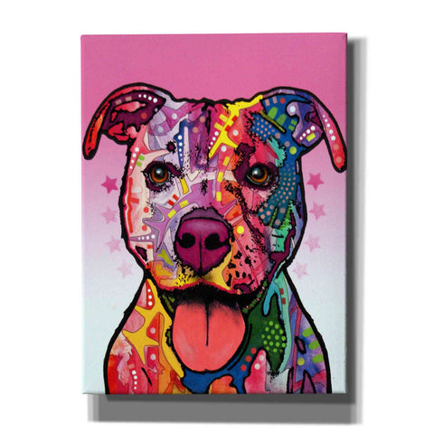 Image of 'Cherish The Pitbull' by Dean Russo, Giclee Canvas Wall Art