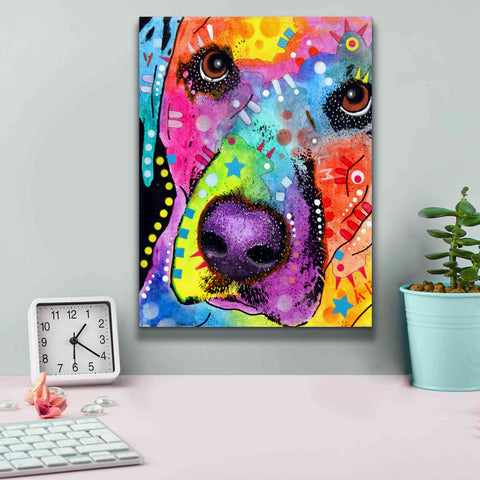 Image of 'Closeup Labrador' by Dean Russo, Giclee Canvas Wall Art,12x16