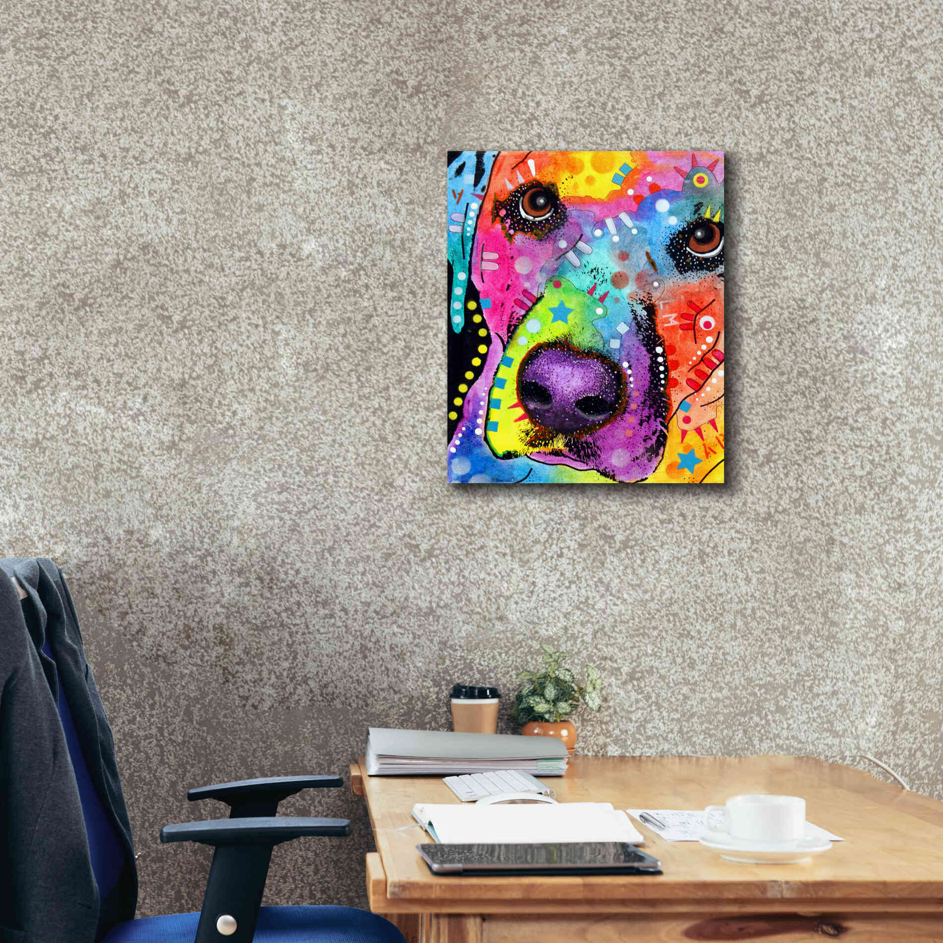 'Closeup Labrador' by Dean Russo, Giclee Canvas Wall Art,20x24