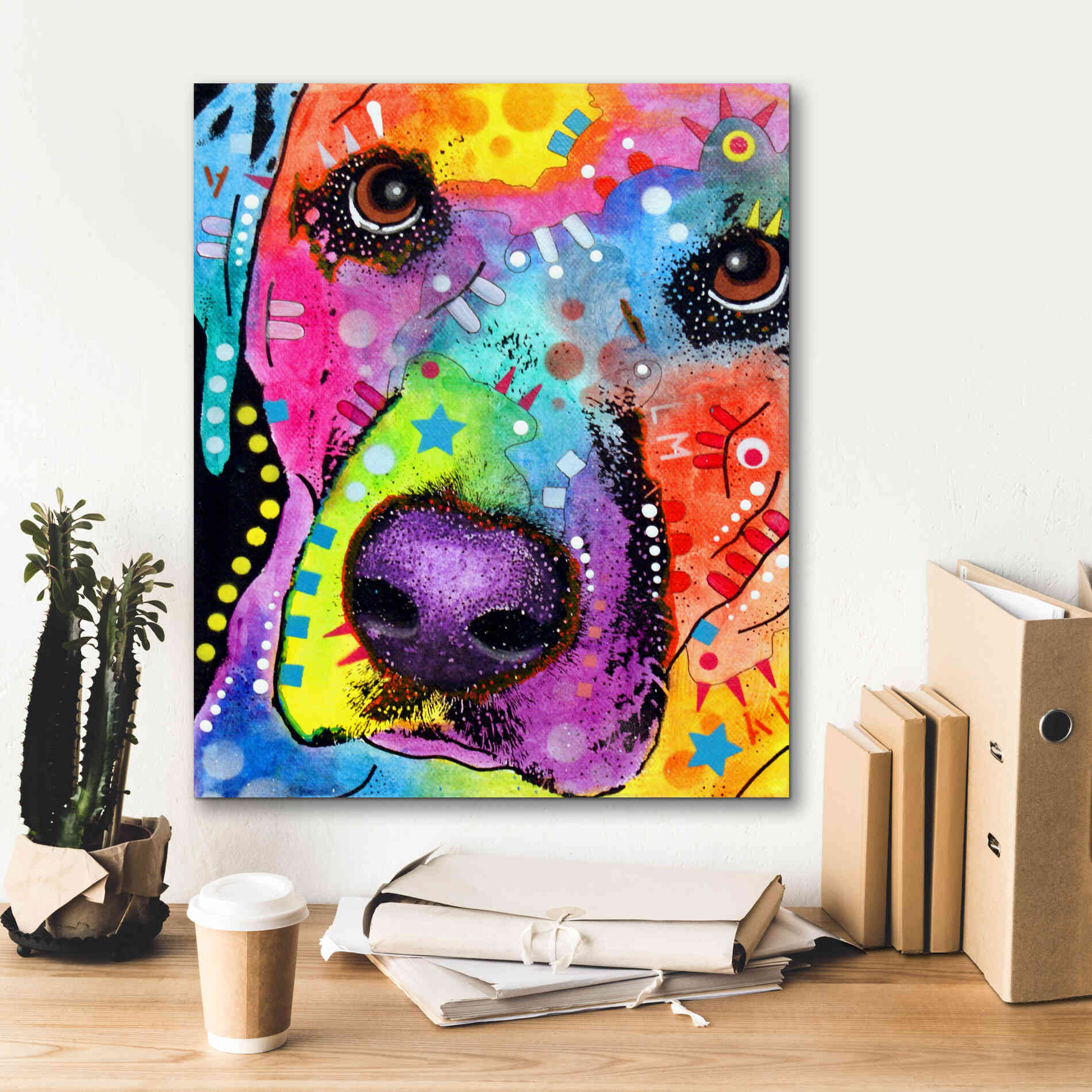 'Closeup Labrador' by Dean Russo, Giclee Canvas Wall Art,20x24