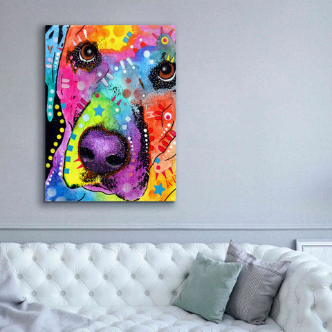 Image of 'Closeup Labrador' by Dean Russo, Giclee Canvas Wall Art,40x54