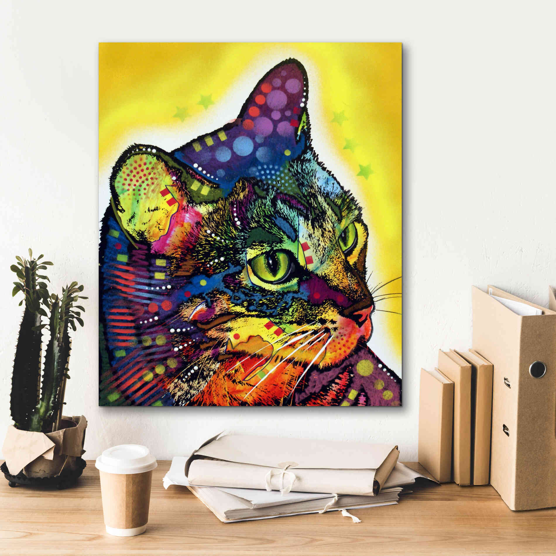 'Confident Cat' by Dean Russo, Giclee Canvas Wall Art,20x24