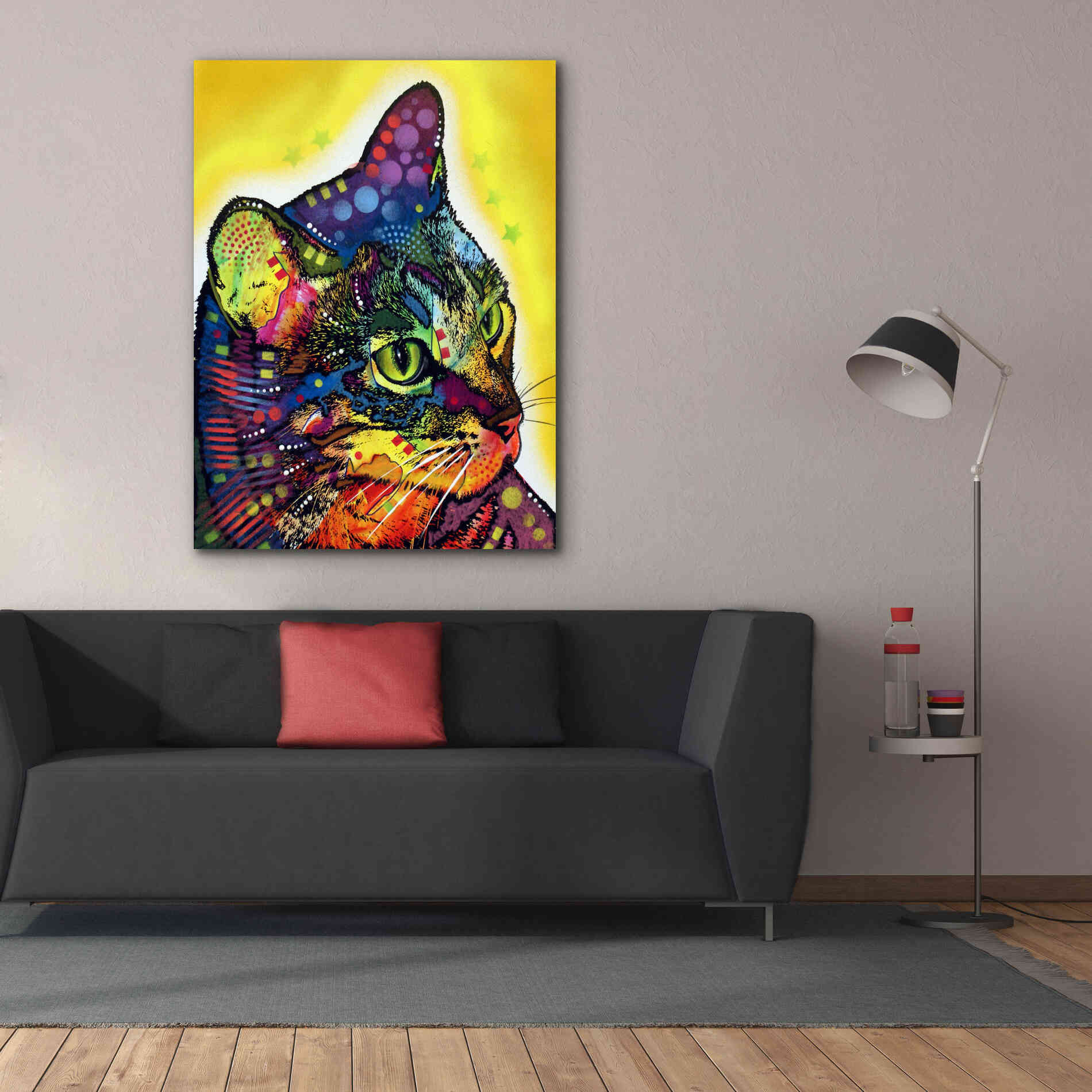 'Confident Cat' by Dean Russo, Giclee Canvas Wall Art,40x54