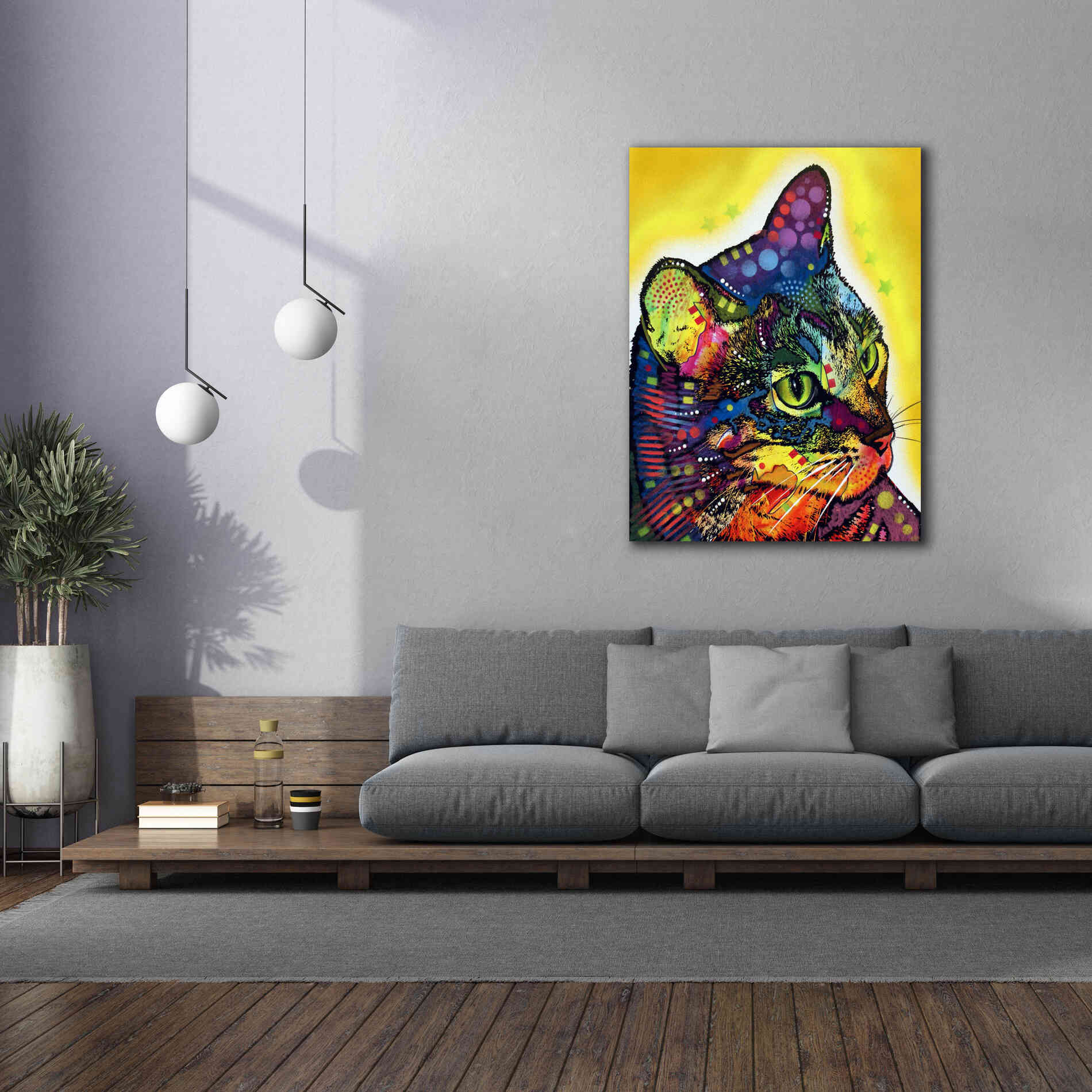 'Confident Cat' by Dean Russo, Giclee Canvas Wall Art,40x54