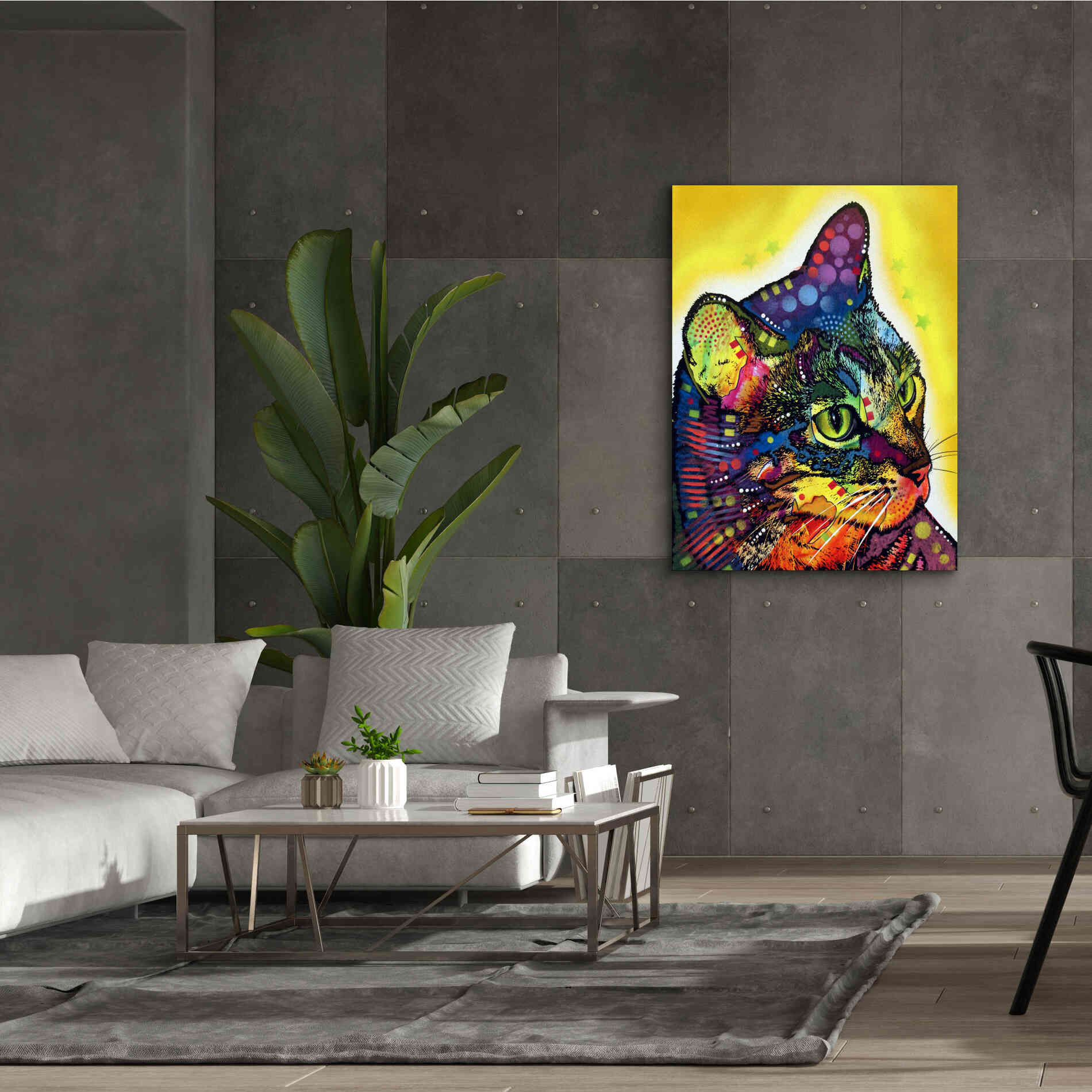 'Confident Cat' by Dean Russo, Giclee Canvas Wall Art,40x54