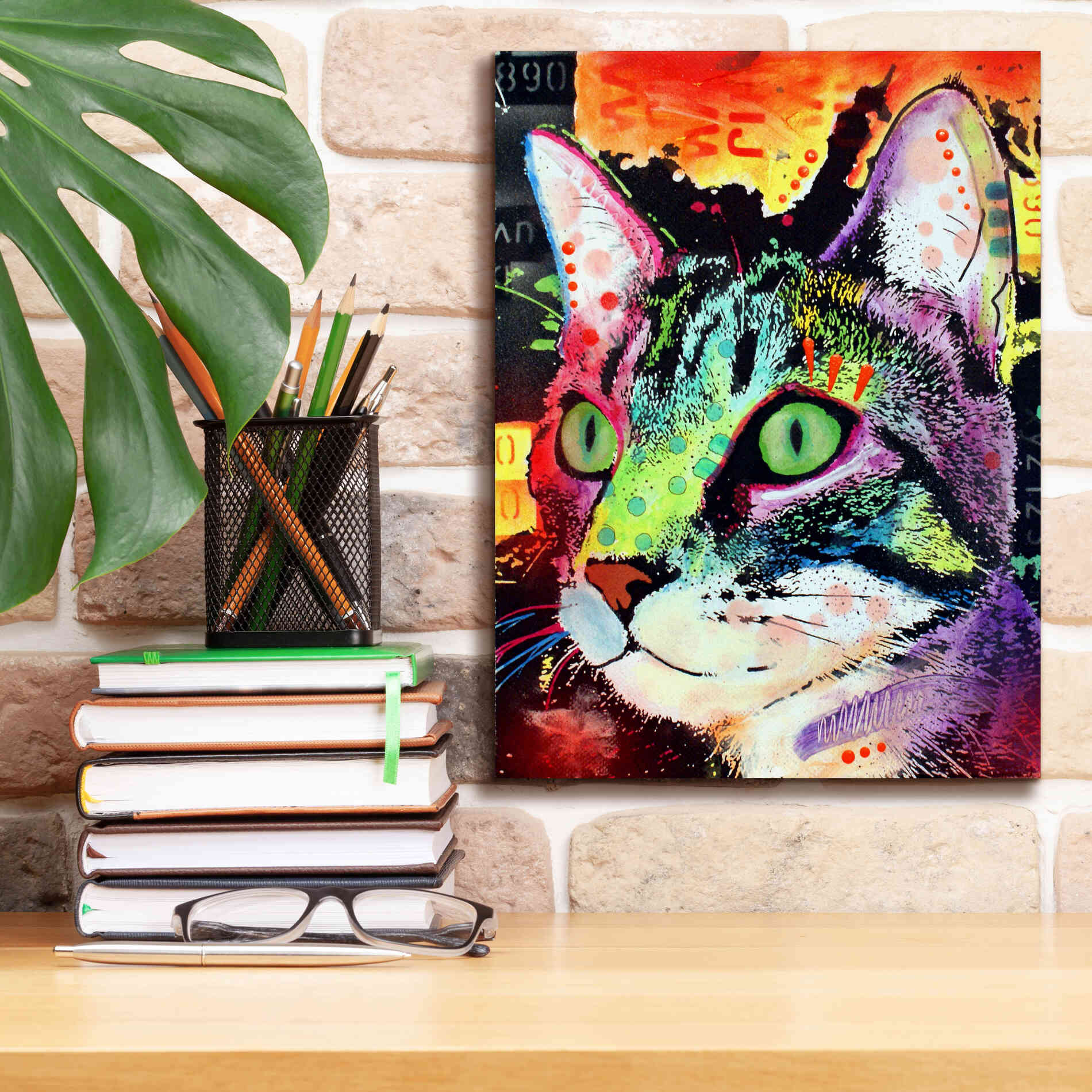 'Curiosity Cat' by Dean Russo, Giclee Canvas Wall Art,12x16