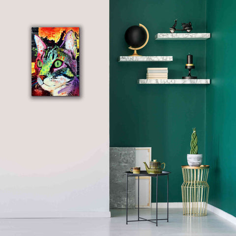 Image of 'Curiosity Cat' by Dean Russo, Giclee Canvas Wall Art,18x26
