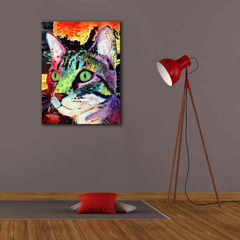 Image of 'Curiosity Cat' by Dean Russo, Giclee Canvas Wall Art,26x34