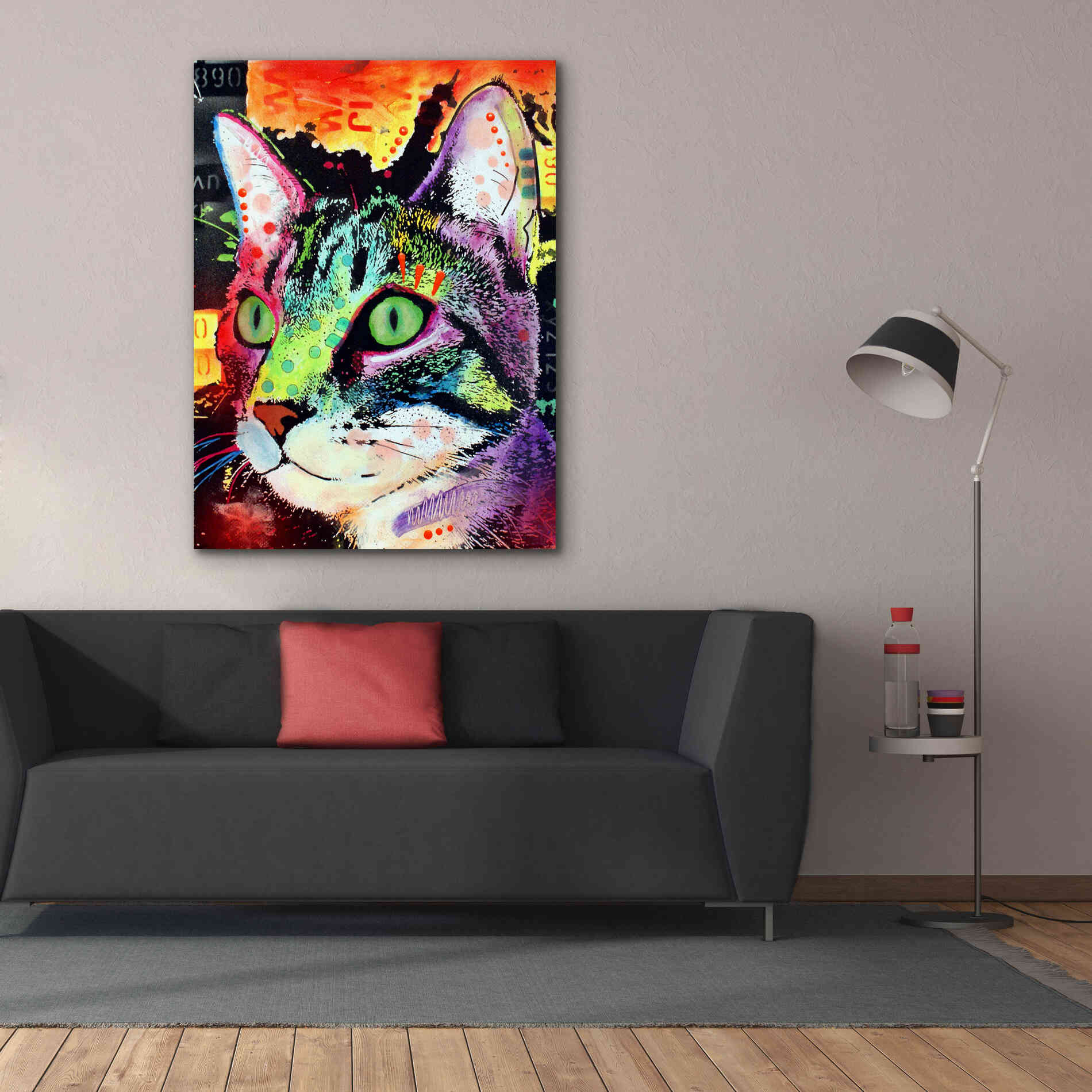 'Curiosity Cat' by Dean Russo, Giclee Canvas Wall Art,40x54