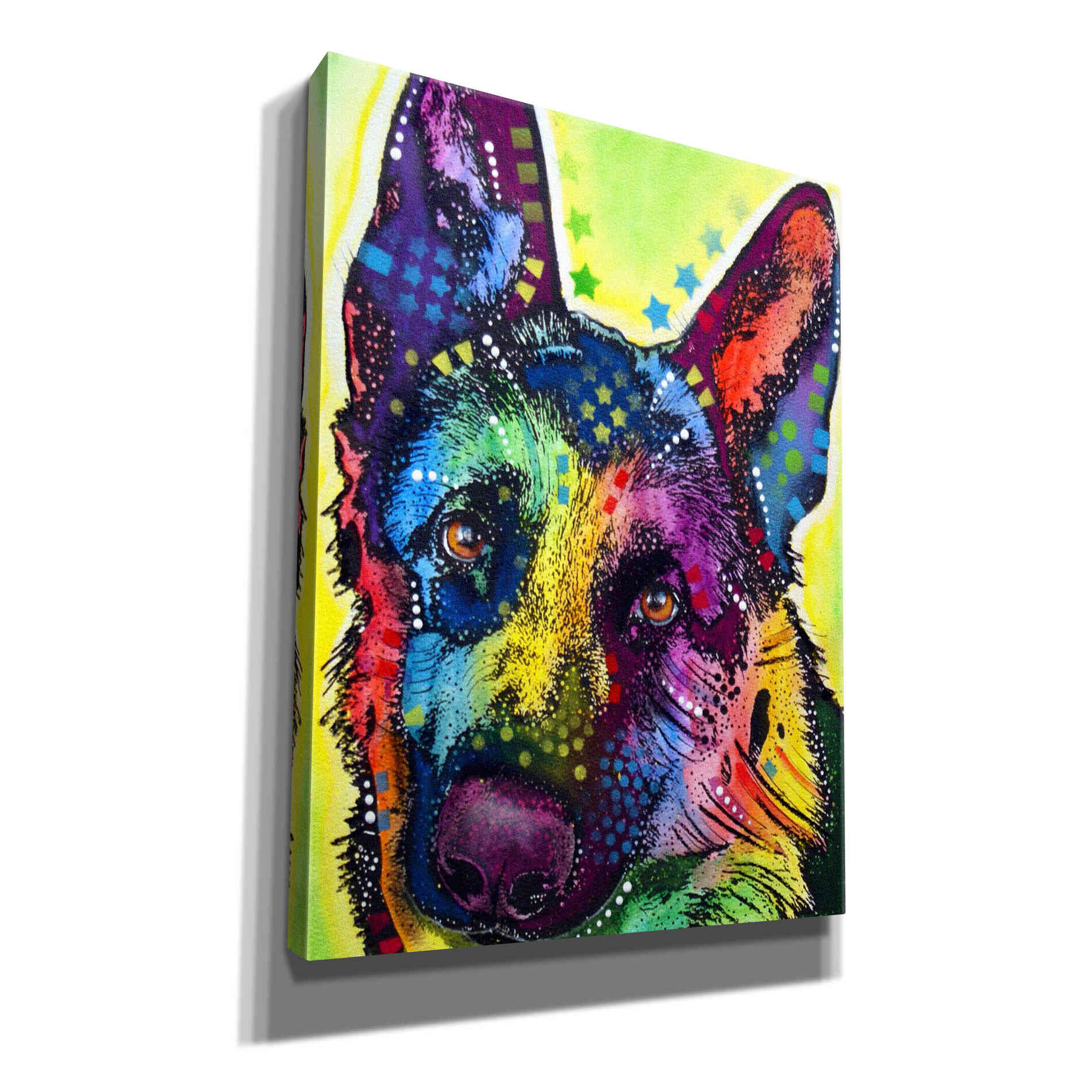 'German Shepherd 1' by Dean Russo, Giclee Canvas Wall Art