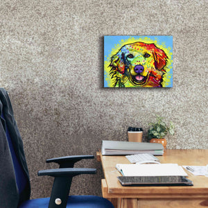 'Golden Retriever' by Dean Russo, Giclee Canvas Wall Art,16x12