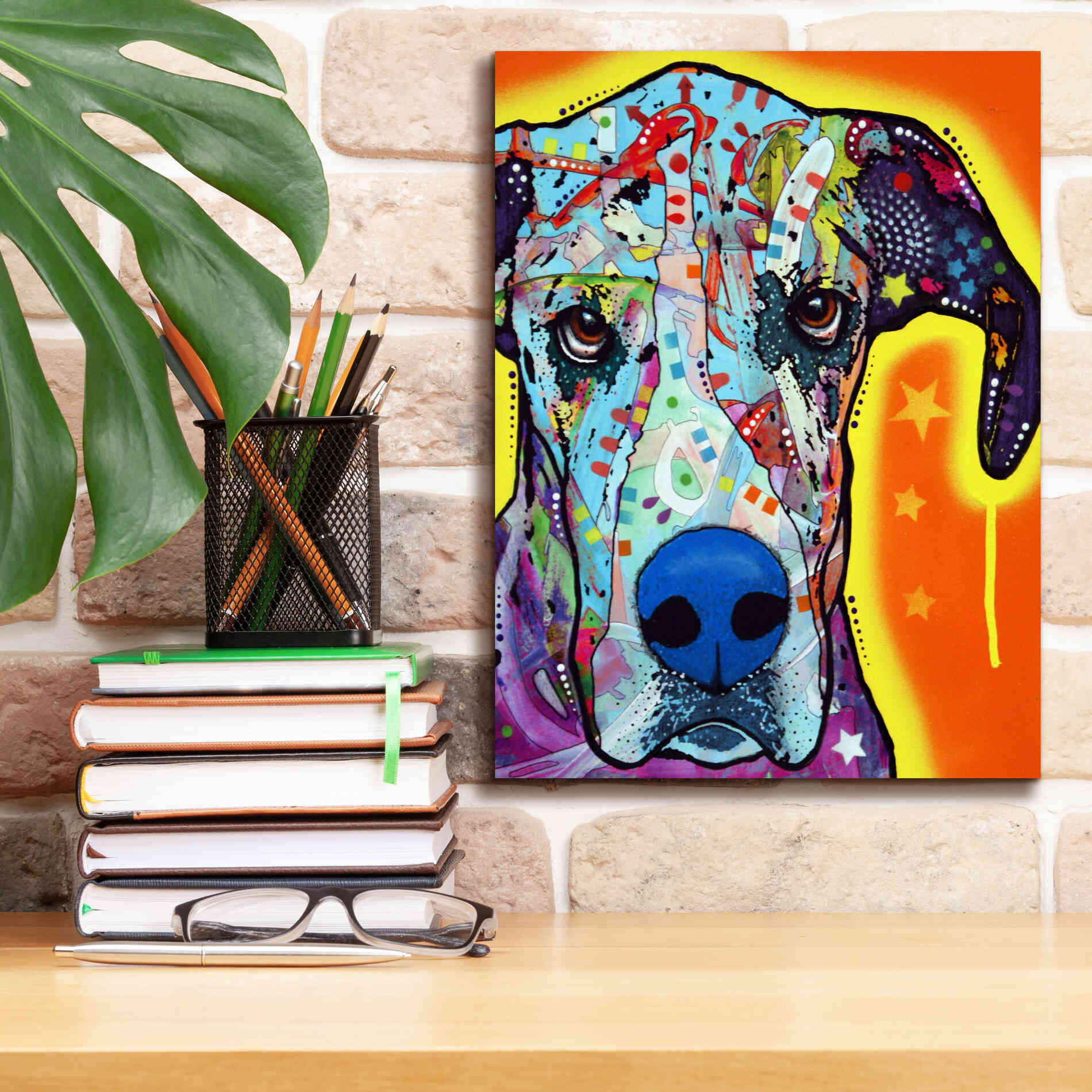 'Great Dane' by Dean Russo, Giclee Canvas Wall Art,12x16