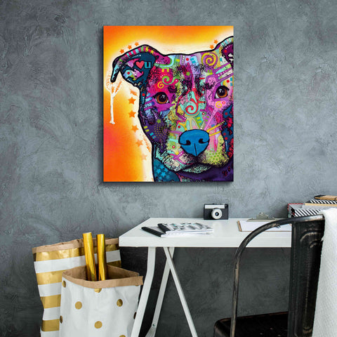 Image of 'Heart U Pit Bull' by Dean Russo, Giclee Canvas Wall Art,20x24