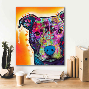 'Heart U Pit Bull' by Dean Russo, Giclee Canvas Wall Art,20x24
