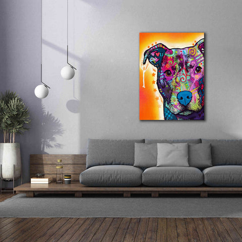 Image of 'Heart U Pit Bull' by Dean Russo, Giclee Canvas Wall Art,40x54