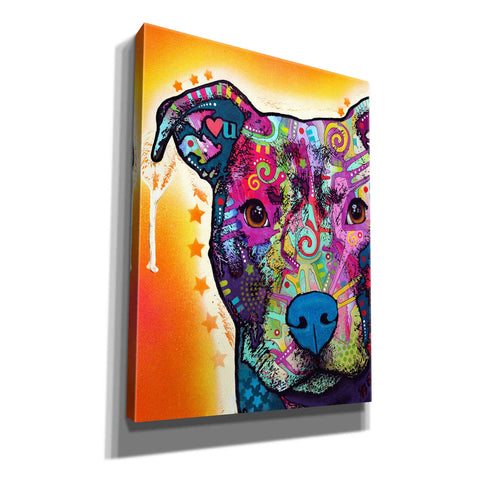 Image of 'Heart U Pit Bull' by Dean Russo, Giclee Canvas Wall Art