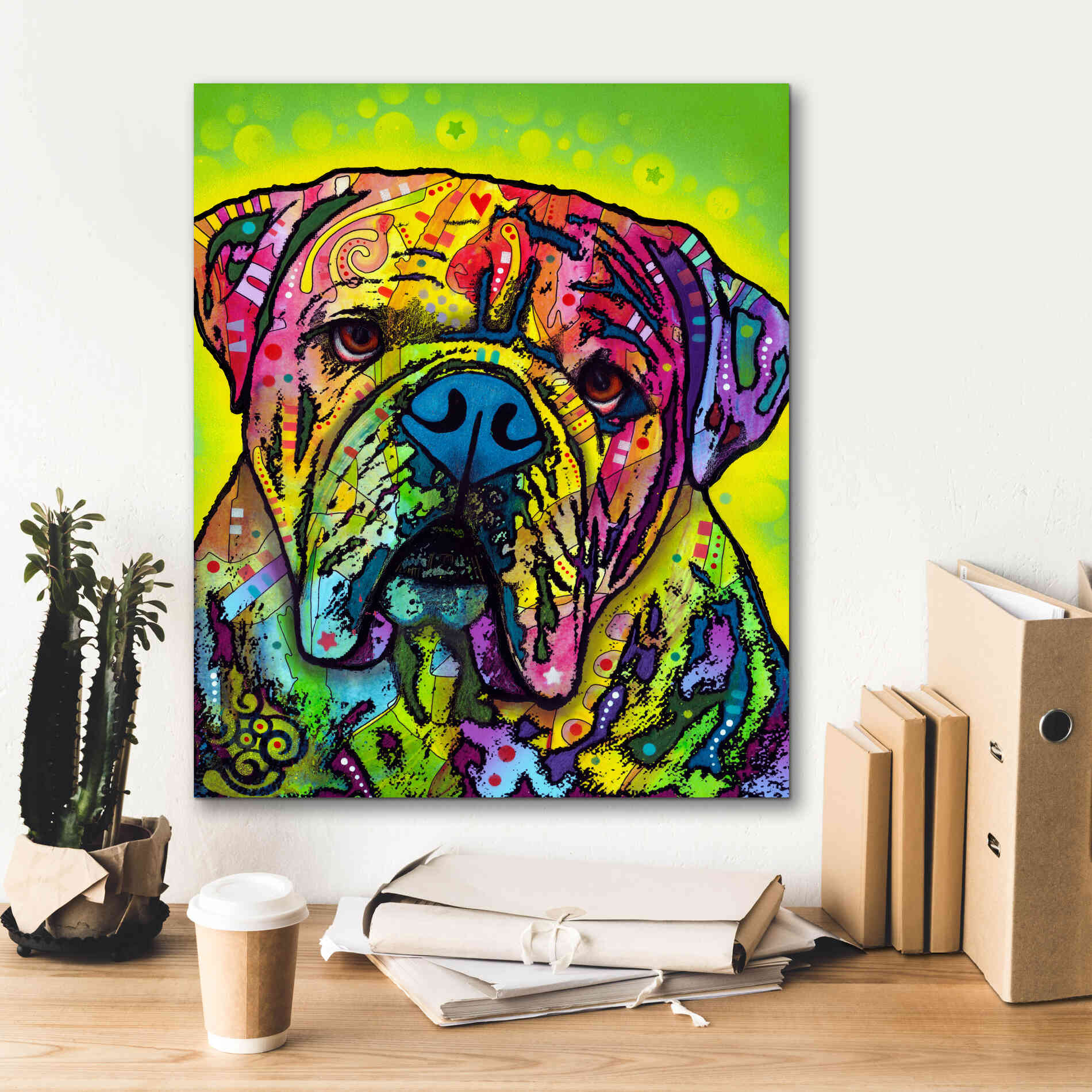 'Hey Bulldog' by Dean Russo, Giclee Canvas Wall Art,20x24
