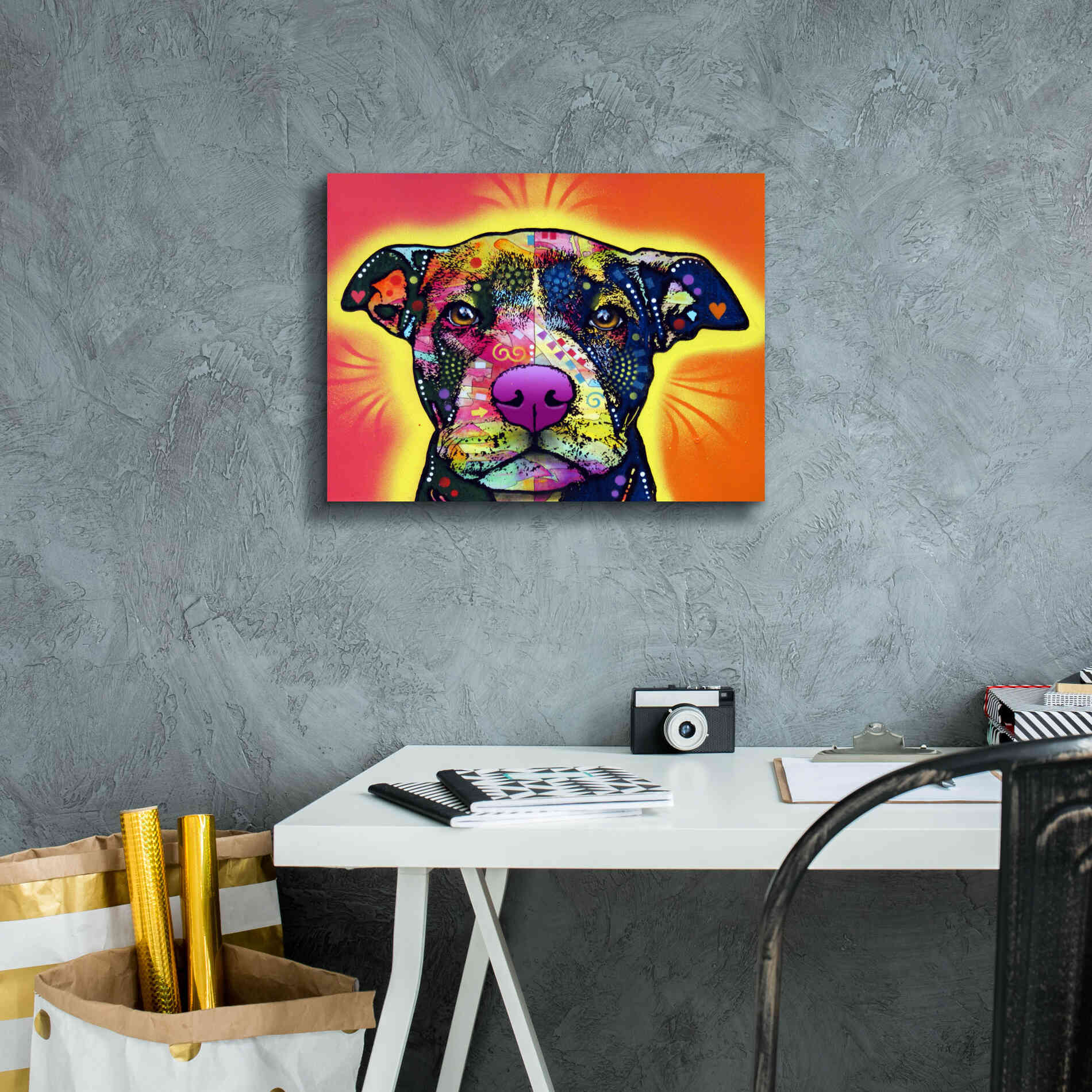 'Love A Bull' by Dean Russo, Giclee Canvas Wall Art,16x12