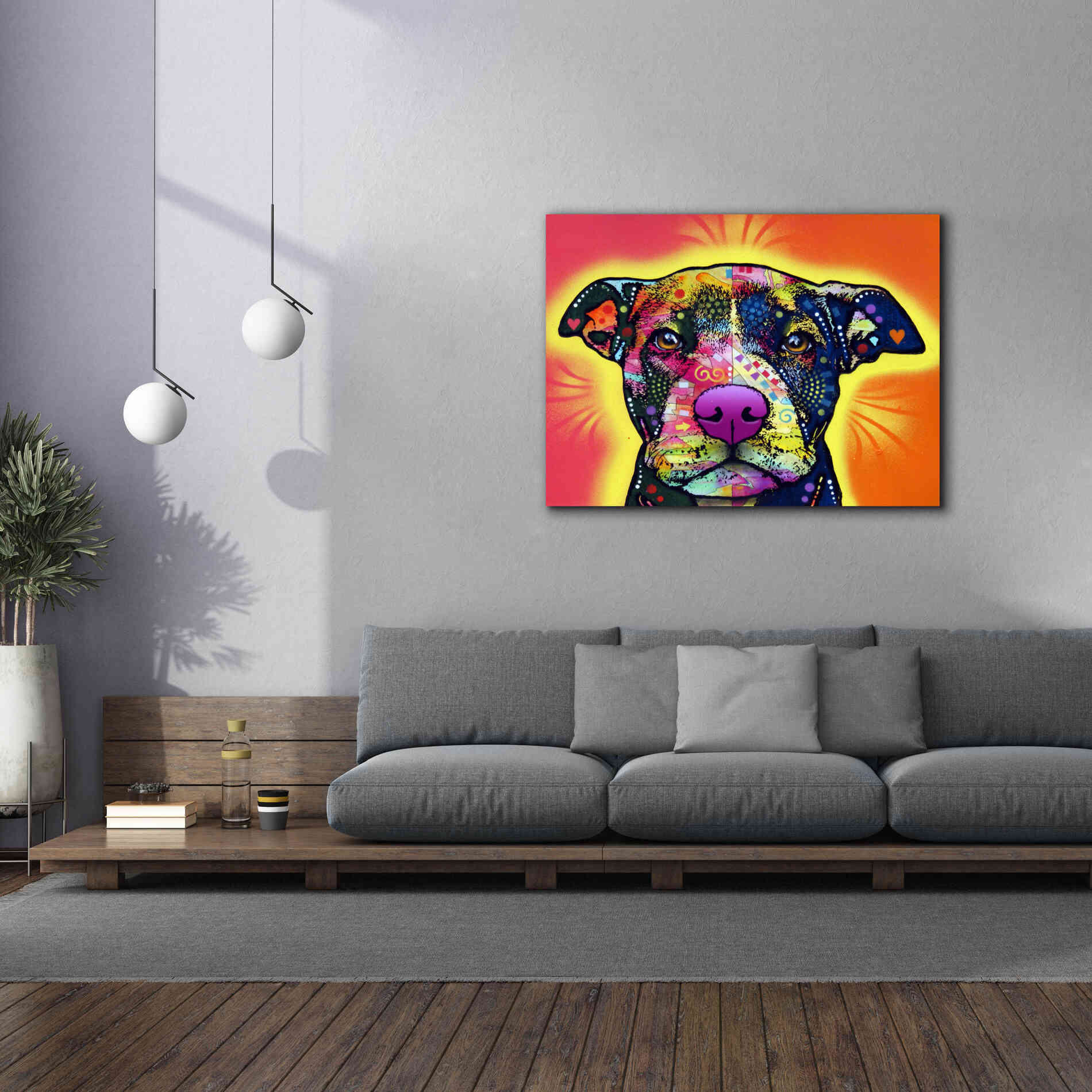 'Love A Bull' by Dean Russo, Giclee Canvas Wall Art,54x40