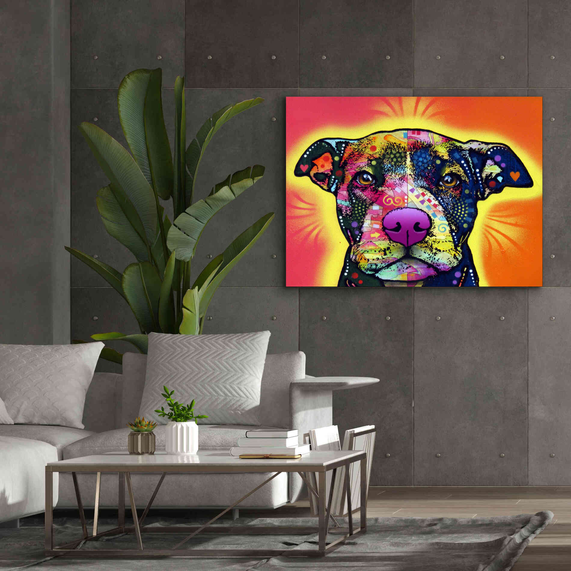 'Love A Bull' by Dean Russo, Giclee Canvas Wall Art,54x40