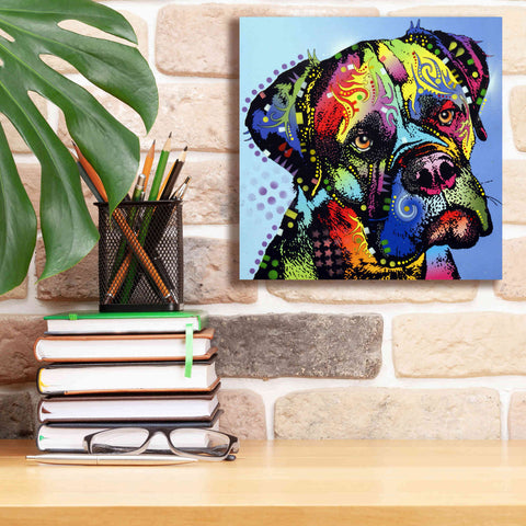 Image of 'Mastiff Warrior' by Dean Russo, Giclee Canvas Wall Art,12x12