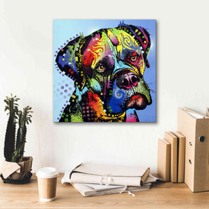 'Mastiff Warrior' by Dean Russo, Giclee Canvas Wall Art,18x18
