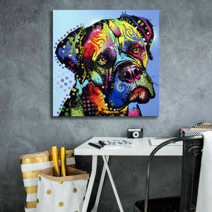 'Mastiff Warrior' by Dean Russo, Giclee Canvas Wall Art,26x26