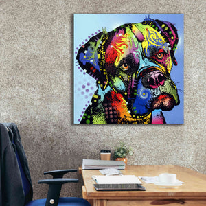 'Mastiff Warrior' by Dean Russo, Giclee Canvas Wall Art,37x37