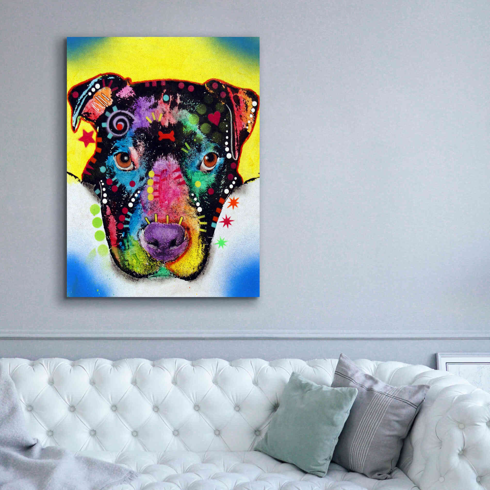 'Otter Pitbull' by Dean Russo, Giclee Canvas Wall Art,40x54