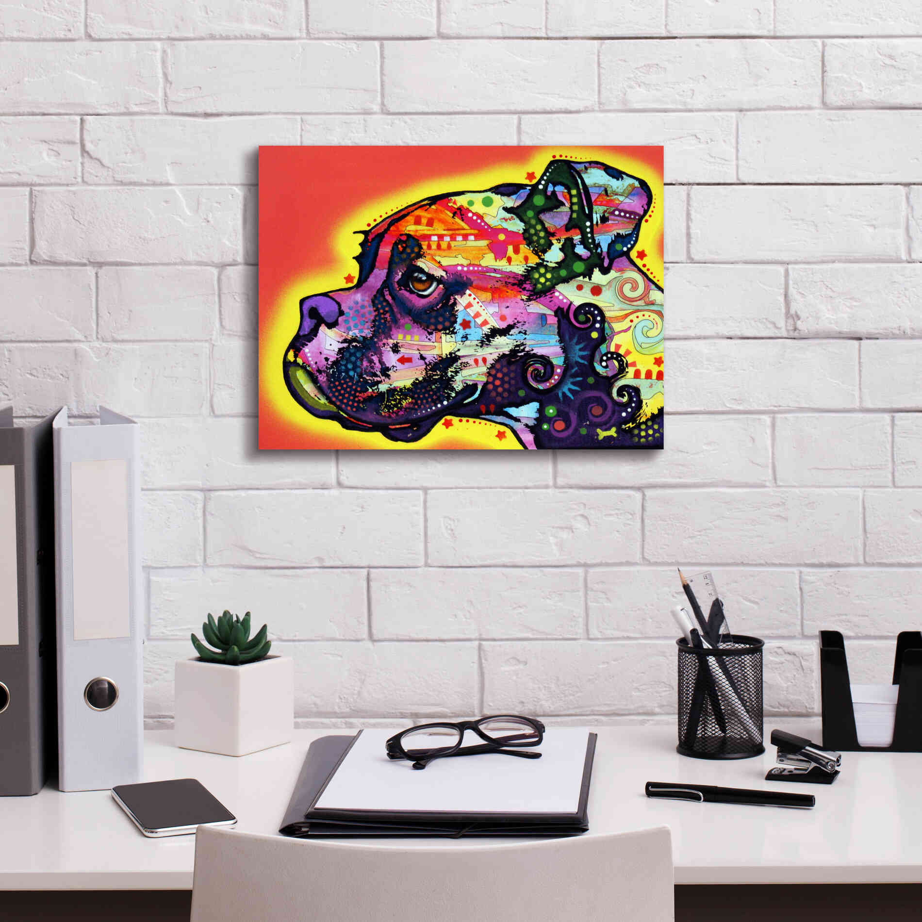 'Profile Boxer' by Dean Russo, Giclee Canvas Wall Art,16x12