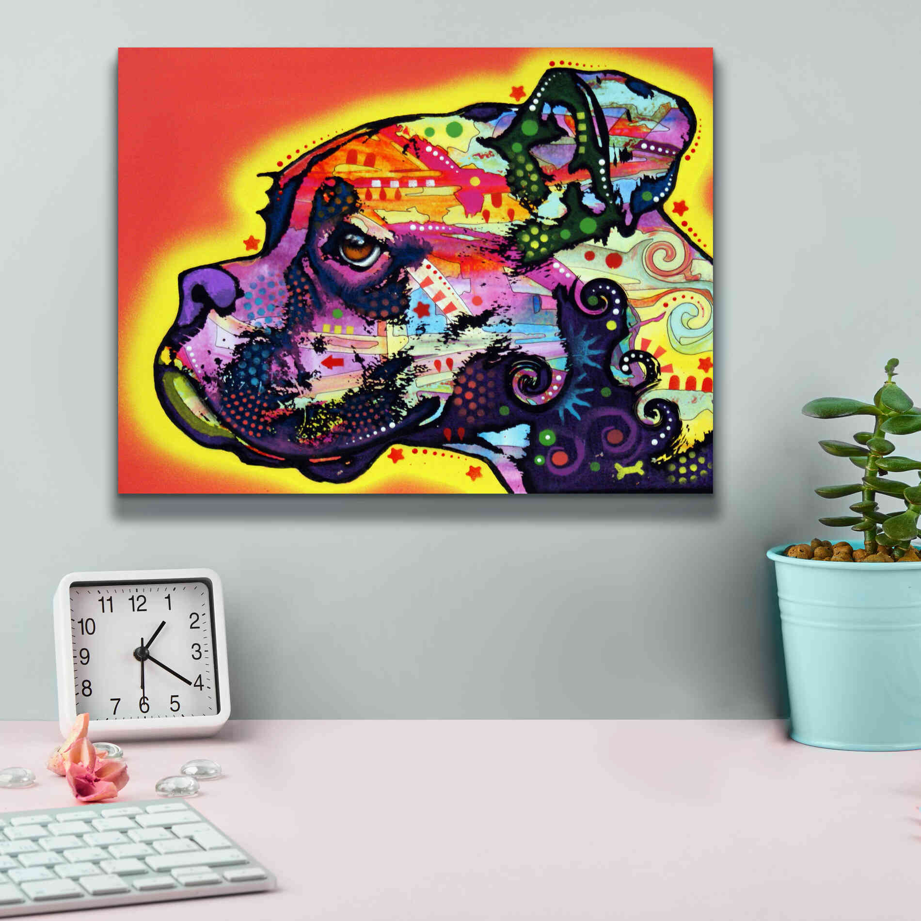 'Profile Boxer' by Dean Russo, Giclee Canvas Wall Art,16x12