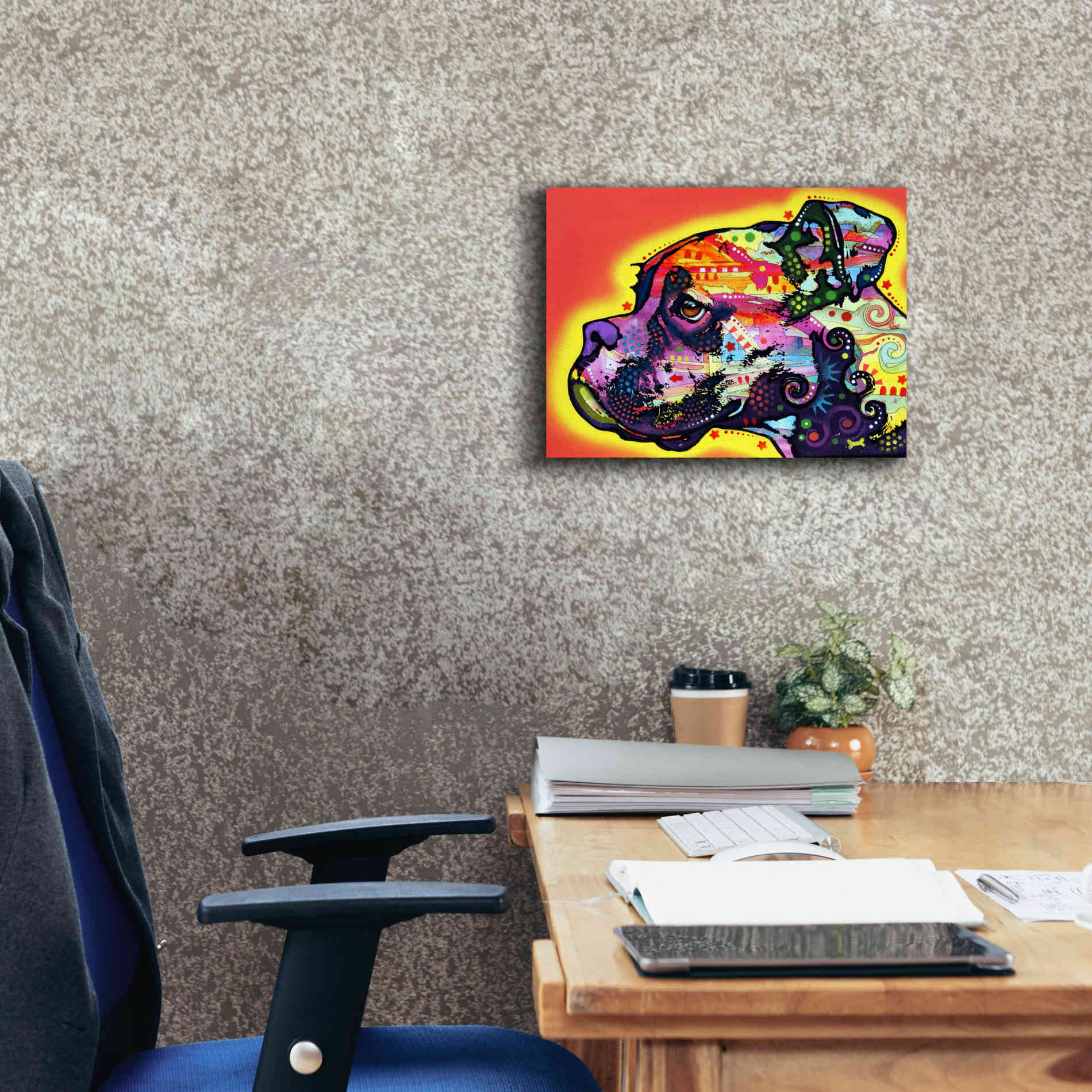 'Profile Boxer' by Dean Russo, Giclee Canvas Wall Art,16x12