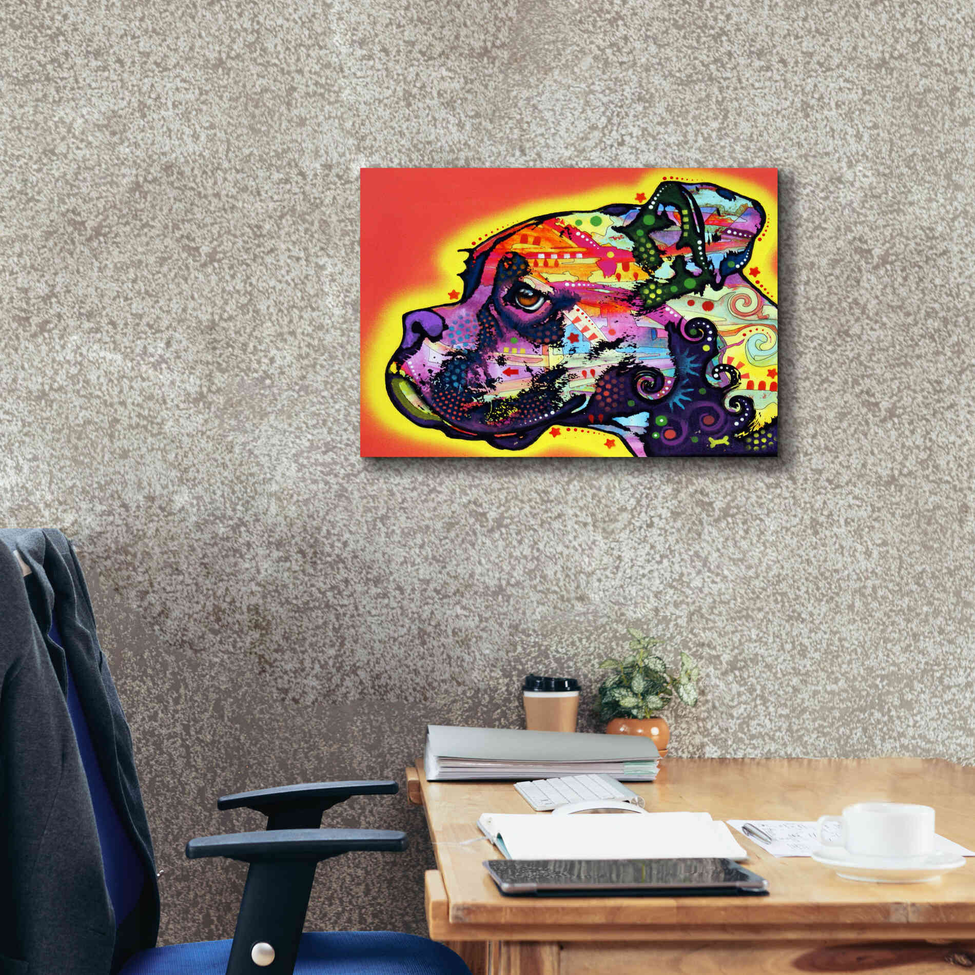 'Profile Boxer' by Dean Russo, Giclee Canvas Wall Art,24x20