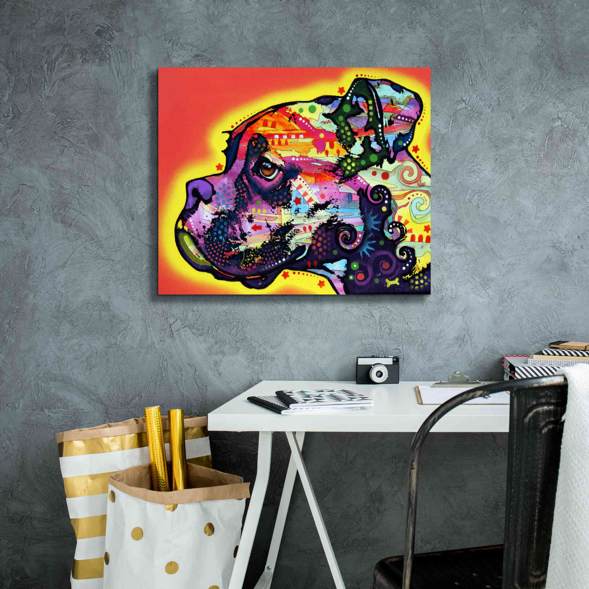 'Profile Boxer' by Dean Russo, Giclee Canvas Wall Art,24x20
