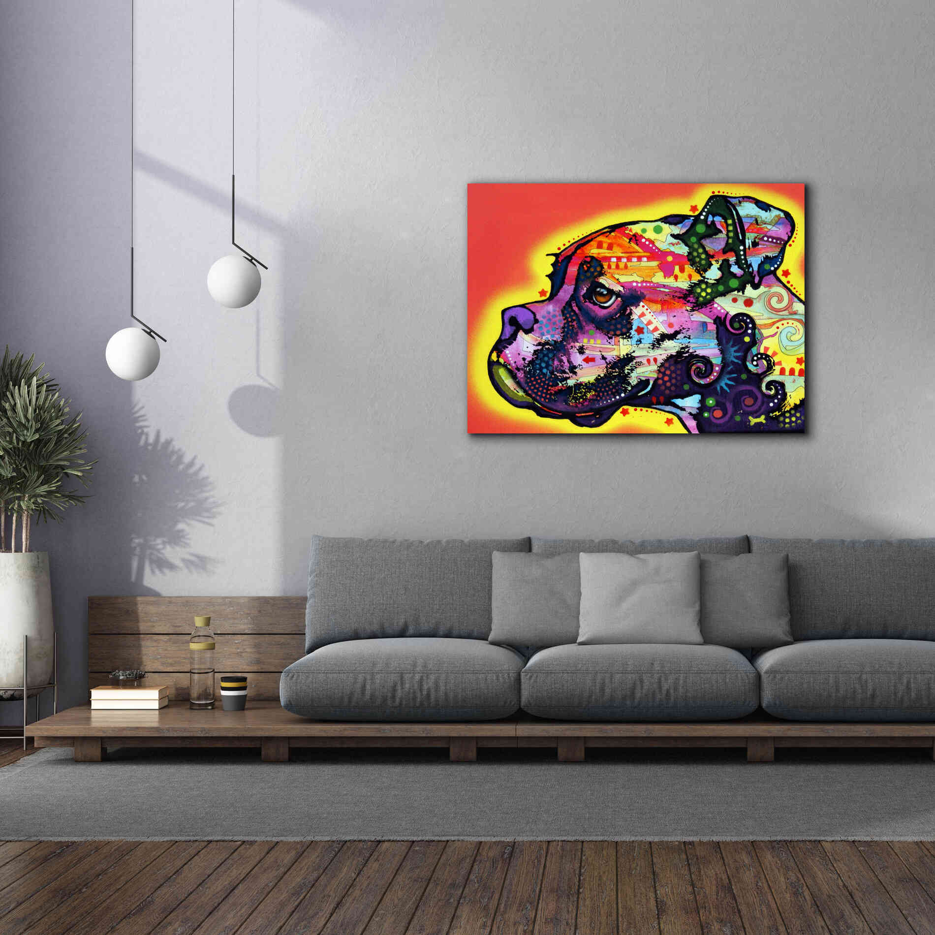 'Profile Boxer' by Dean Russo, Giclee Canvas Wall Art,54x40