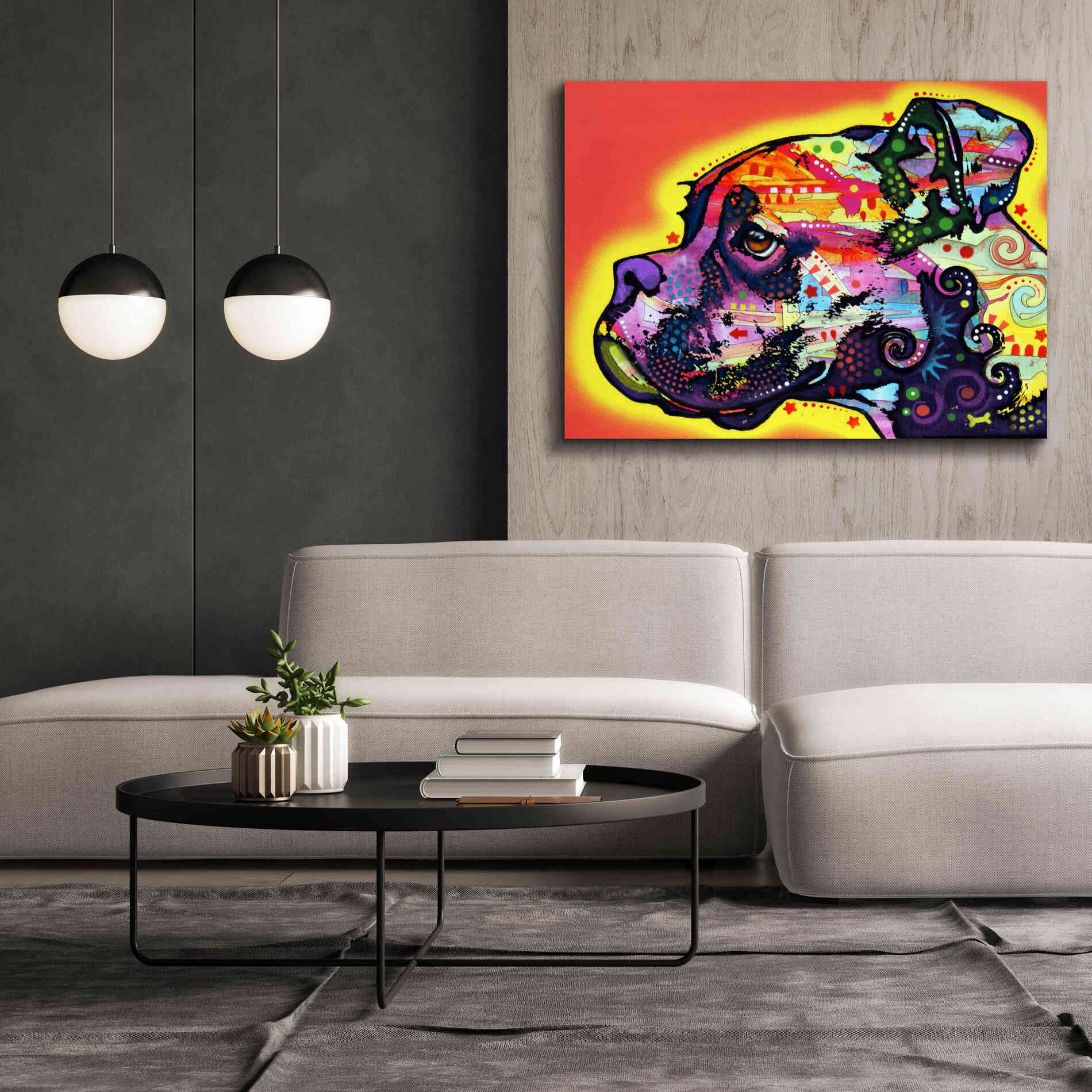 'Profile Boxer' by Dean Russo, Giclee Canvas Wall Art,54x40