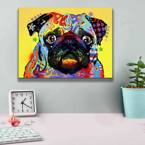 Image of 'Pug 1' by Dean Russo, Giclee Canvas Wall Art,16x12