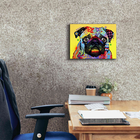 Image of 'Pug 1' by Dean Russo, Giclee Canvas Wall Art,16x12