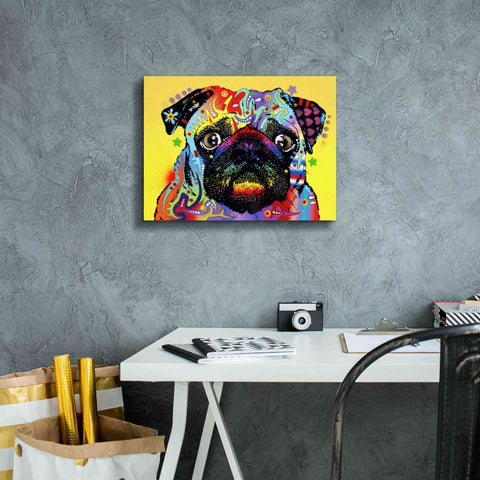 Image of 'Pug 1' by Dean Russo, Giclee Canvas Wall Art,16x12