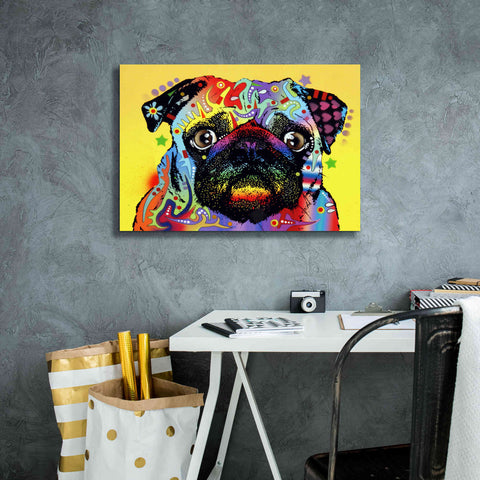 Image of 'Pug 1' by Dean Russo, Giclee Canvas Wall Art,26x18