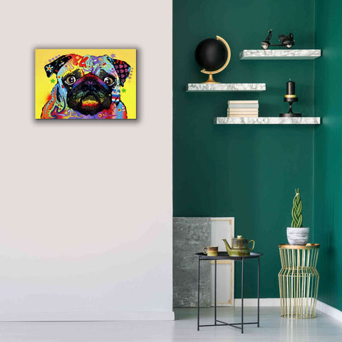 Image of 'Pug 1' by Dean Russo, Giclee Canvas Wall Art,26x18