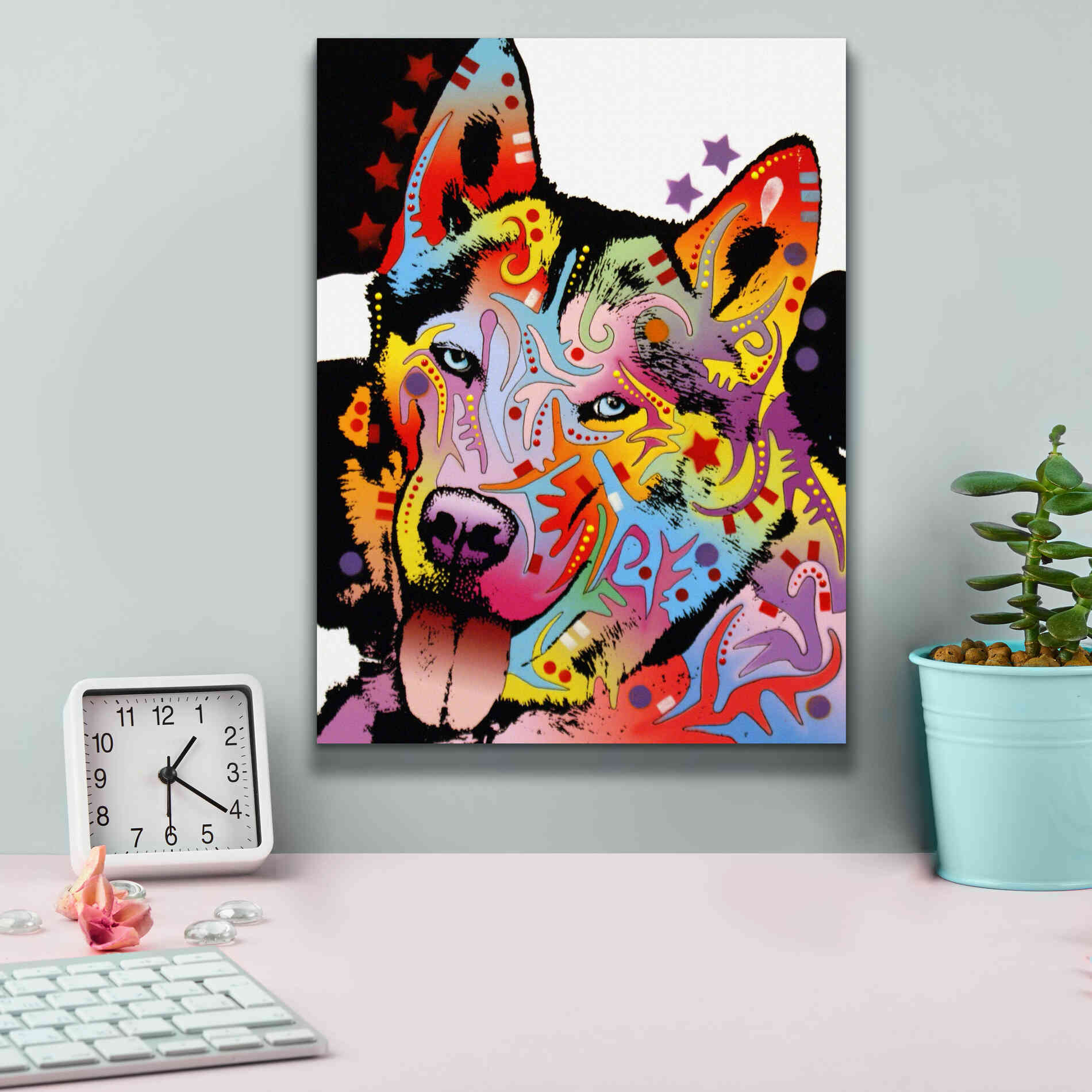 'Siberian Husky 1' by Dean Russo, Giclee Canvas Wall Art,12x16