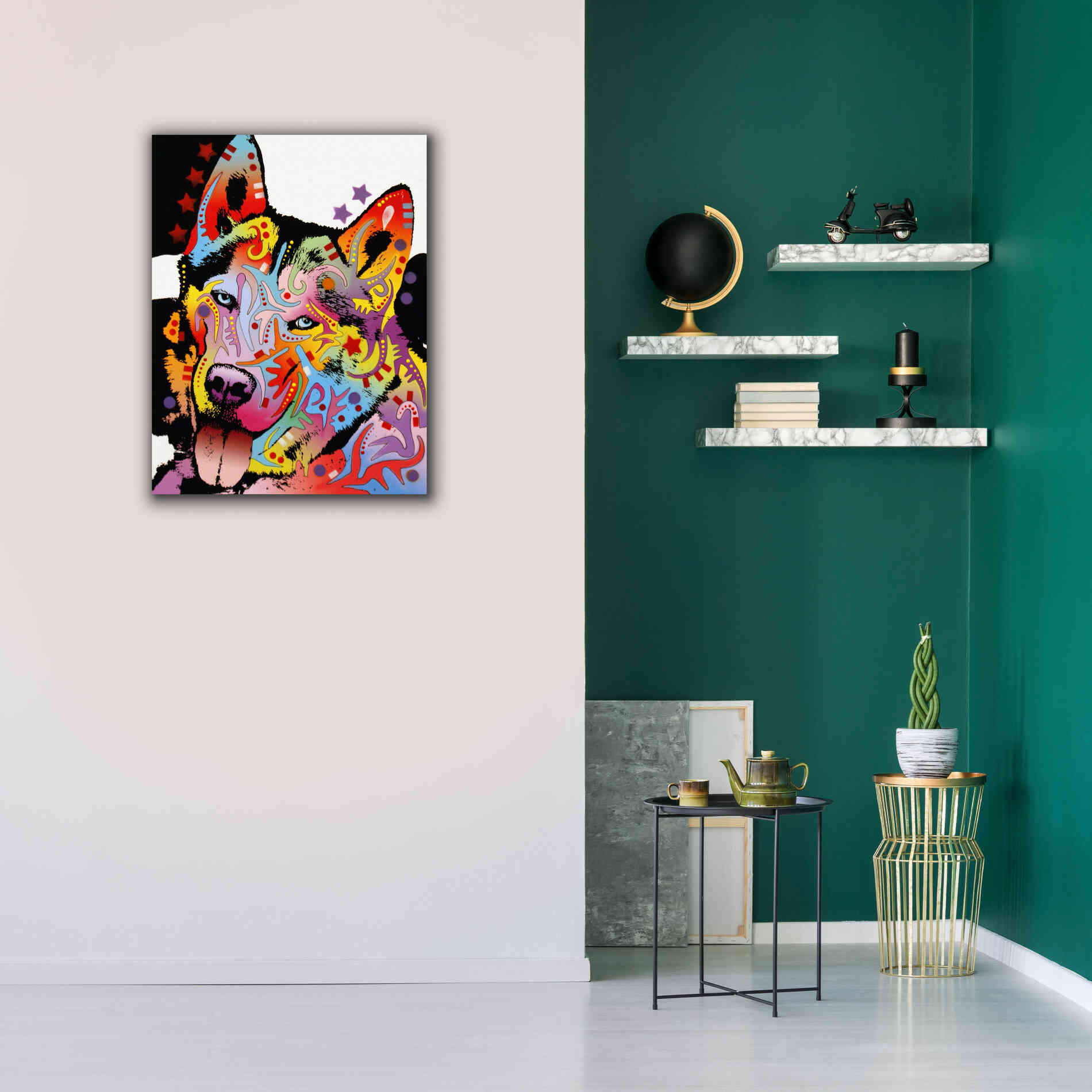 'Siberian Husky 1' by Dean Russo, Giclee Canvas Wall Art,26x34