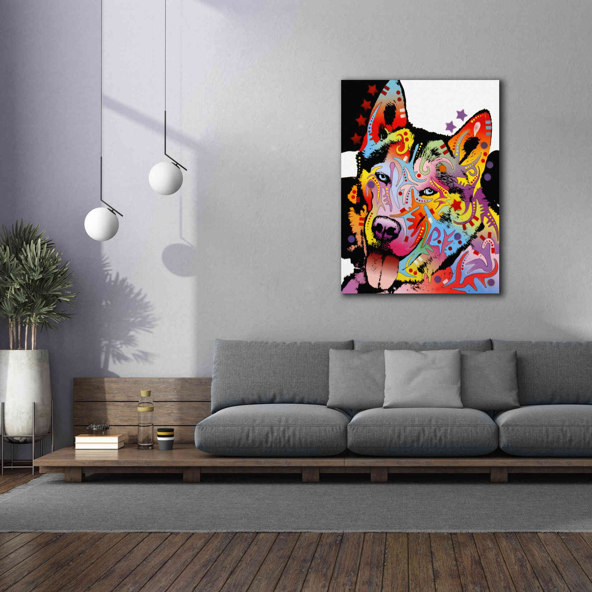 'Siberian Husky 1' by Dean Russo, Giclee Canvas Wall Art,40x54