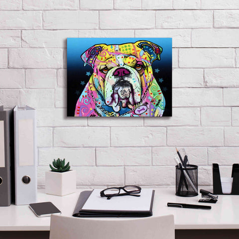 Image of 'The Bulldog' by Dean Russo, Giclee Canvas Wall Art,16x12