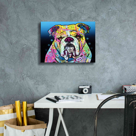 Image of 'The Bulldog' by Dean Russo, Giclee Canvas Wall Art,16x12